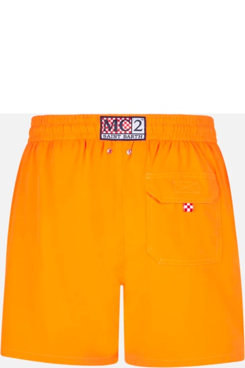 Swimwear for Men MC2 Saint Barth Man Fluo Orange Comfort Swim Shorts