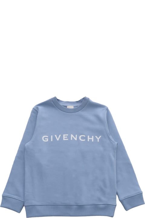 Givenchy Sale for Kids Givenchy Light Blue Sweatshirt