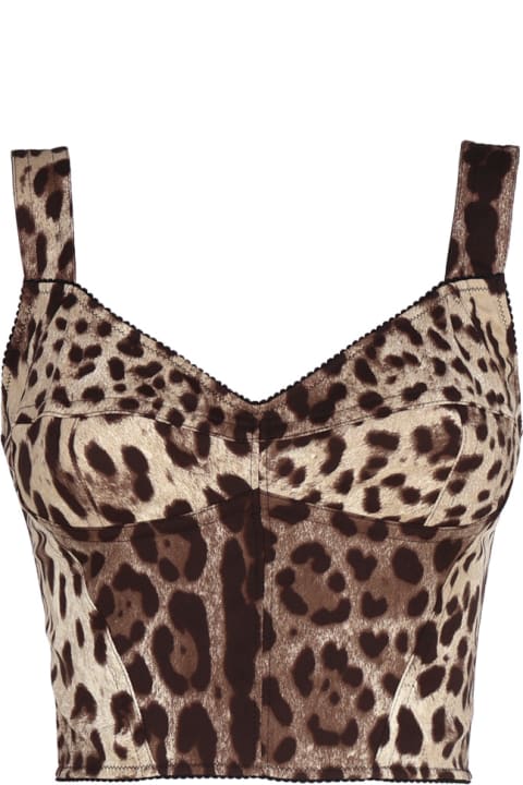 Fashion for Women Dolce & Gabbana Leopard Print Bustier Top