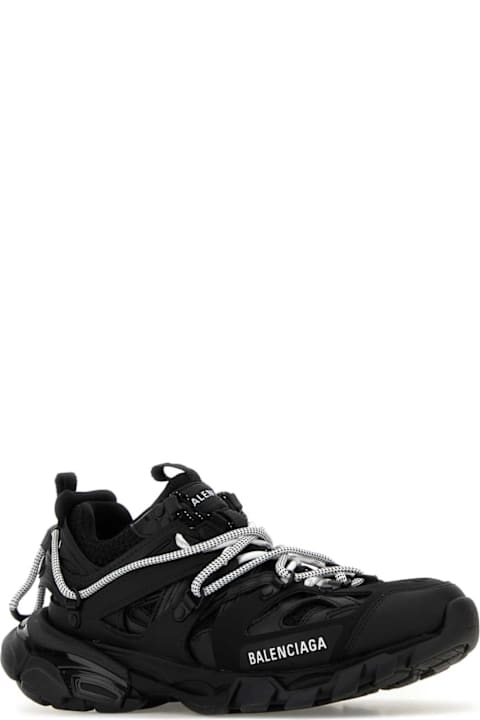 Homeware Balenciaga Black Mesh And Rubber Track Trail Laces Sneakers