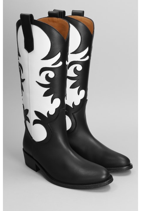 Fashion for Women Via Roma 15 Texan Boots In Black Leather