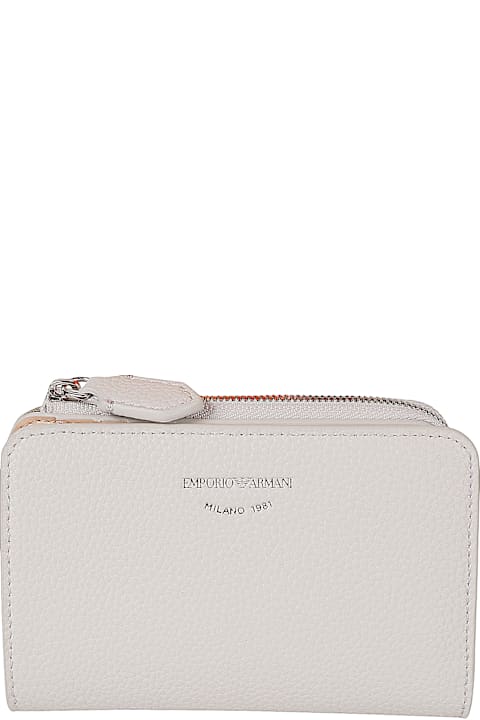 Homeware Emporio Armani Engraved Logo Zip-around Wallet
