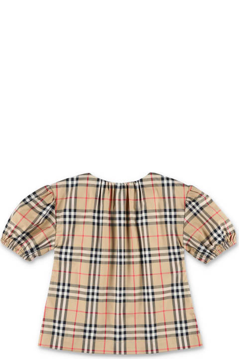 Burberry Shirts for Girls Burberry Check Stretch Cotton Twill Blouse