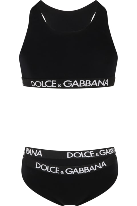 Black Set For Girl With Logos