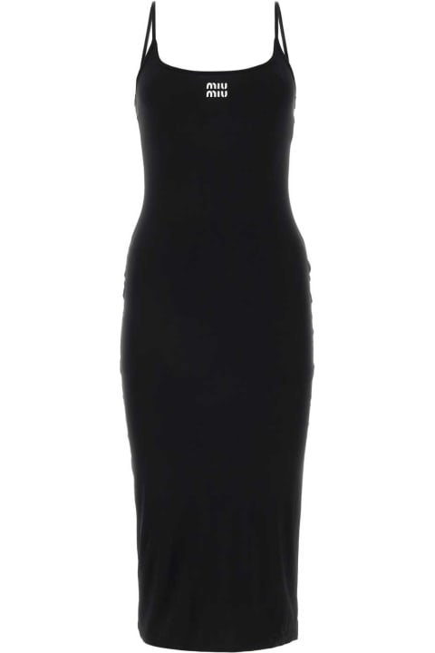 Fashion for Women Miu Miu Black Stretch Jersey Dress