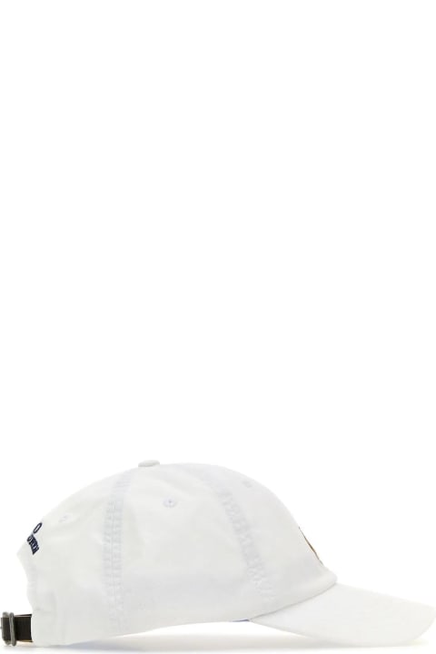 メンズ Ralph Laurenの帽子 Ralph Lauren White Stretch Cotton Baseball Cap