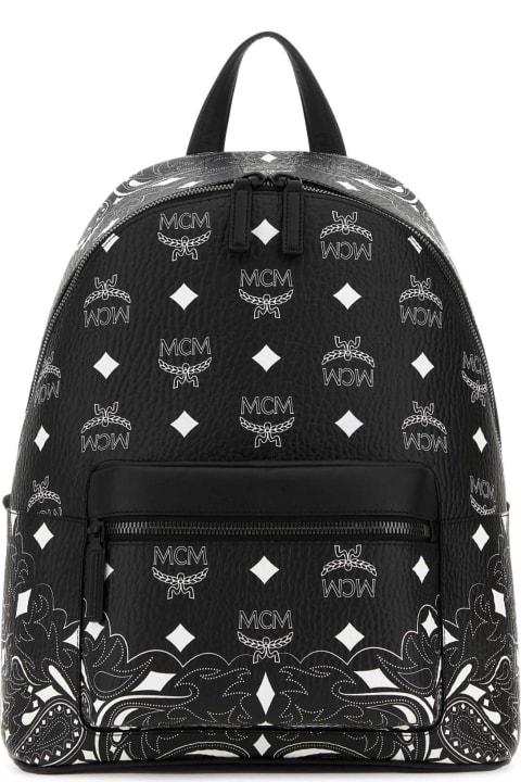 メンズ新着アイテム MCM Printed Canvas Medium Stark Backpack