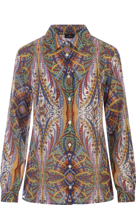 Clothing for Women Etro Cotton Shirt With Multicolour Print