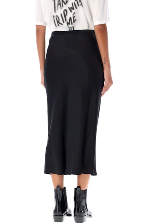 Homeware Anine Bing Bar Fluted Satin Midi Skirt