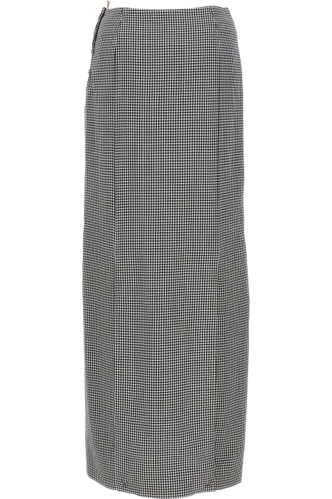 Thom Browne for Women Thom Browne Pied De Poule Long Skirt