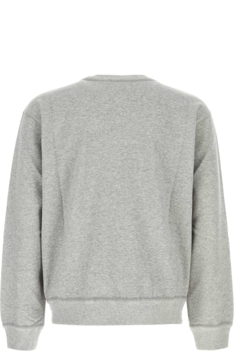 Isabel Marant Fleeces & Tracksuits for Men Isabel Marant Melange Grey Cotton Blend Oversize Mikoy Sweatshirt