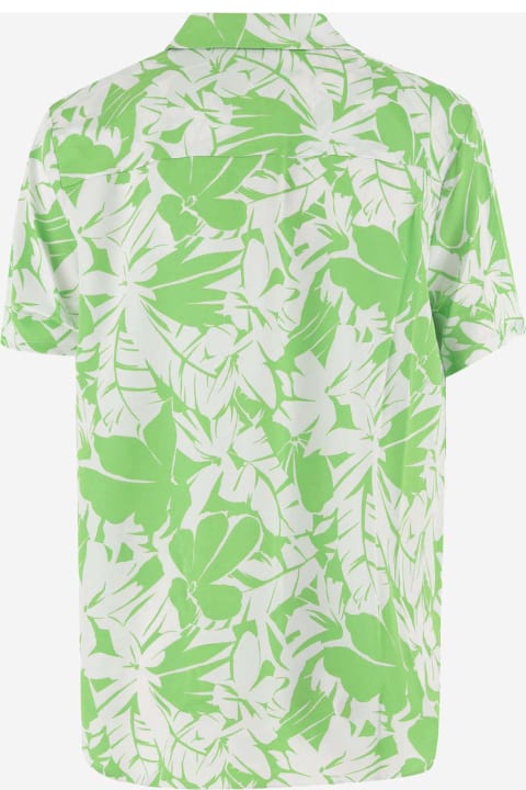 ウィメンズ新着アイテム Michael Kors Nylon Shirt With Floral Pattern Michael Kors