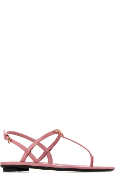 Homeware Prada Pink Leather Thong Sandals
