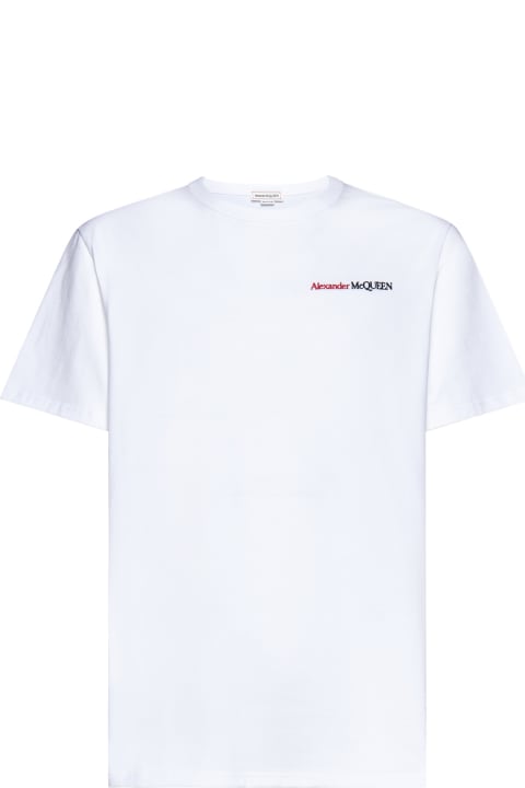 Alexander McQueen Topwear for Men Alexander McQueen Logo Embroidery T-shirt