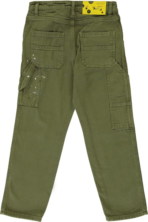 Off-White for Kids Off-White Cotton Cargo-trousers