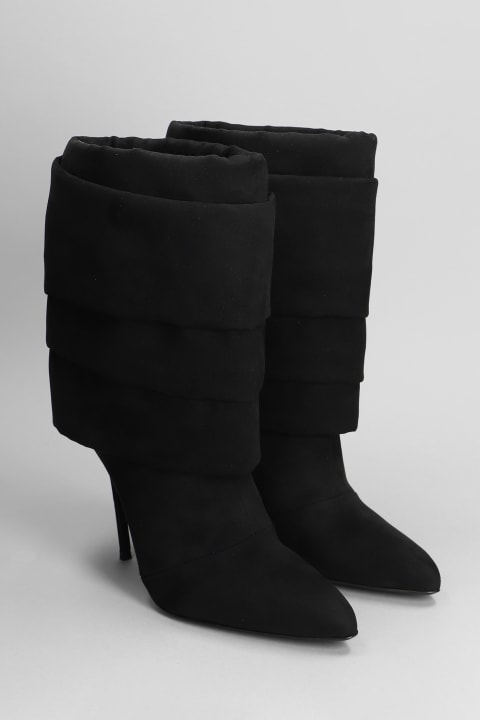 Boots for Women Giuseppe Zanotti High Heels Ankle Boots In Black Suede