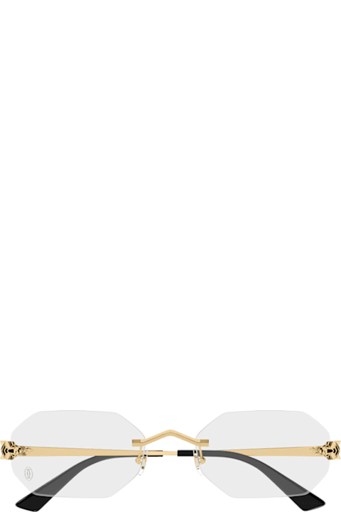 Cartier Eyewear لـ Kids Cartier Eyewear Cartier Ct0599o Panthère De Cartier 001 Gold Glasses
