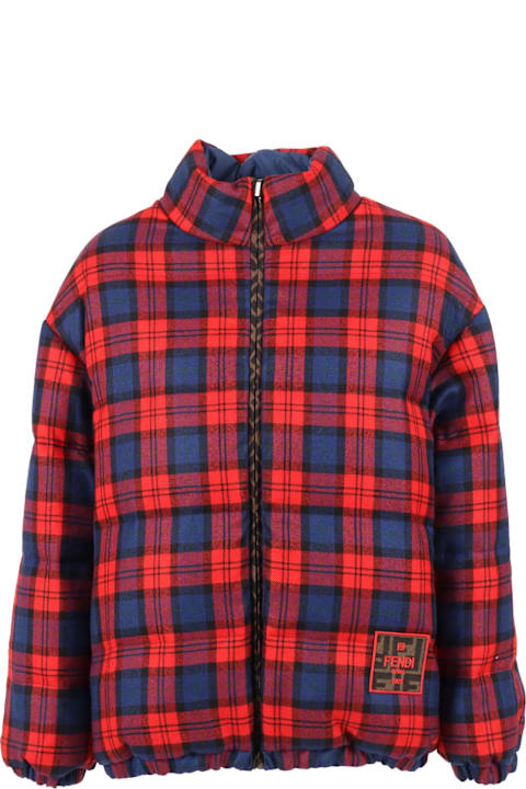 Homeware Fendi Red Tartan Down Jacket