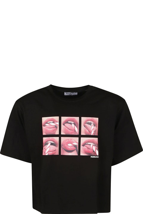 Fiorucci Topwear for Men Fiorucci Mouth Print Padded T-shirt