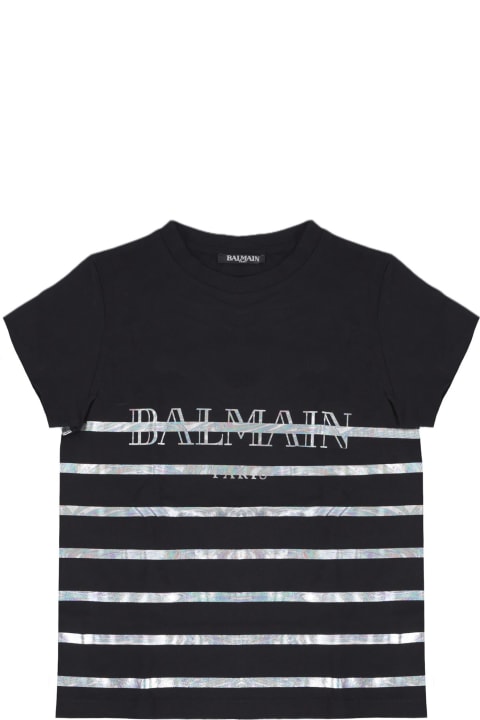 Balmain for Kids Balmain Cotton T-shirt With Print