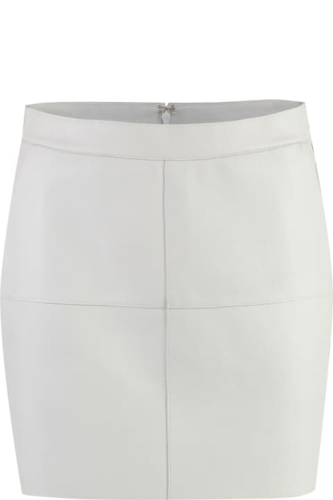 Parosh for Women Parosh Leather Mini Skirt