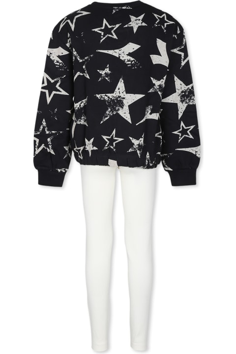 Homeware Diadora Black Suit For Girl With Logo