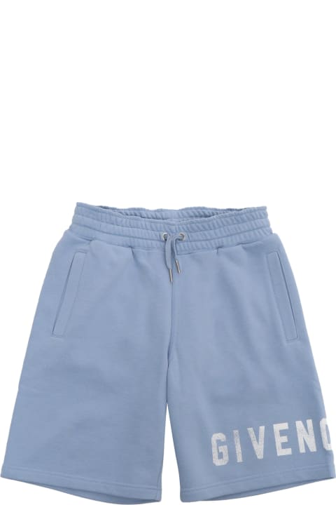 Givenchy Bottoms for Boys Givenchy Light Blue Shorts