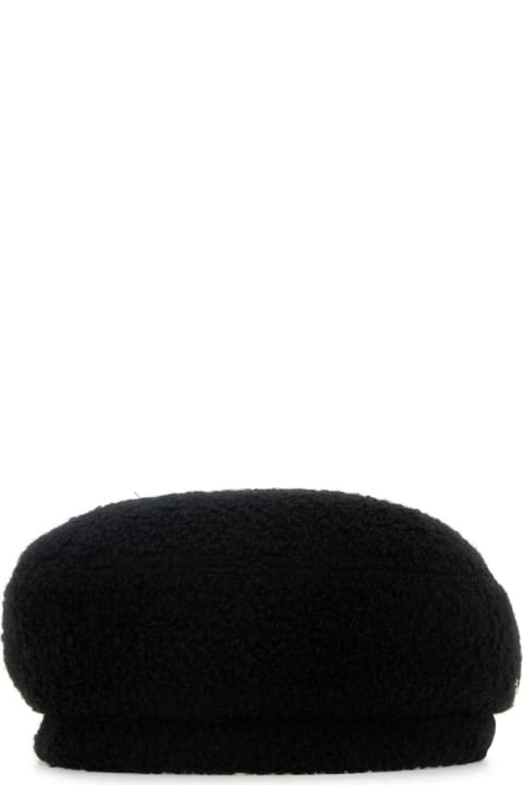 Homeware Helen Kaminski Black Teddy Fabric Hailie Hat