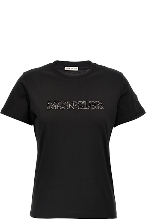 Moncler Sale for Women Moncler Rhinestone Logo T-shirt