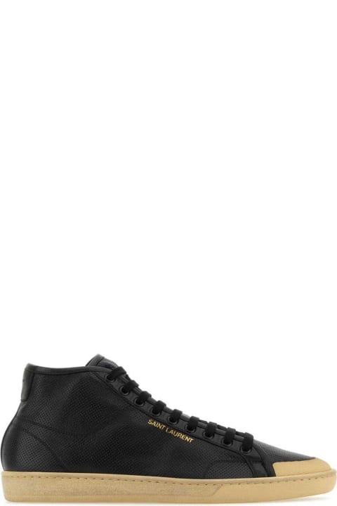 Shoes for Men Saint Laurent Round Toe Lace-up Sneakers
