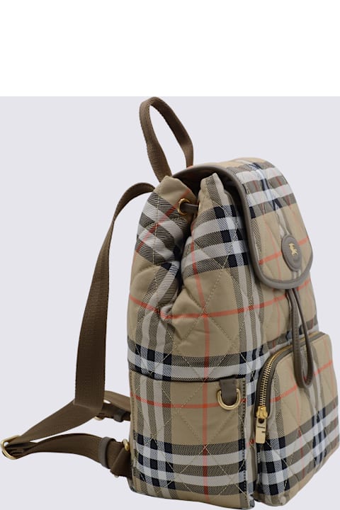 Burberry Beige Horseshoe Backpack