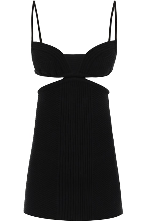 Homeware Off-White Black Viscose Blend Mini Dress