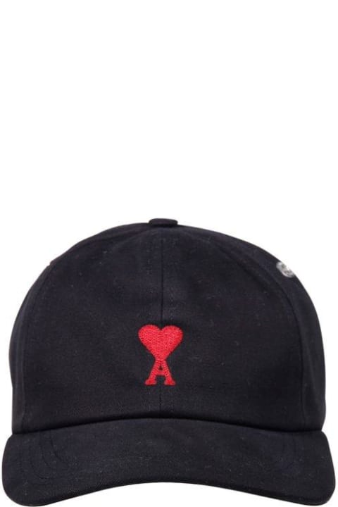 Ami Alexandre Mattiussi Hats for Women Ami Alexandre Mattiussi Paris De Coeur Logo Embroidered Baseball Cap