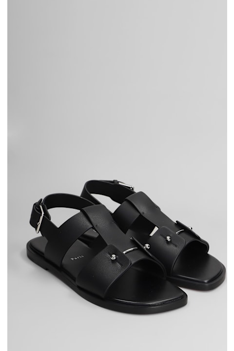 Fashion for Men Christian Louboutin Chambeliss Sandal Flats In Black Leather