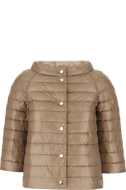 Herno for Women Herno Beige Nylon Down Reversible Jacket