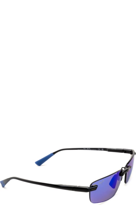 Maui Jim Eyewear for Men Maui Jim Mj630 Shiny Black W/ Blue Sunglasses