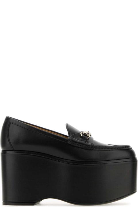 Gucci Wedges for Women Gucci Black Leather Loafers