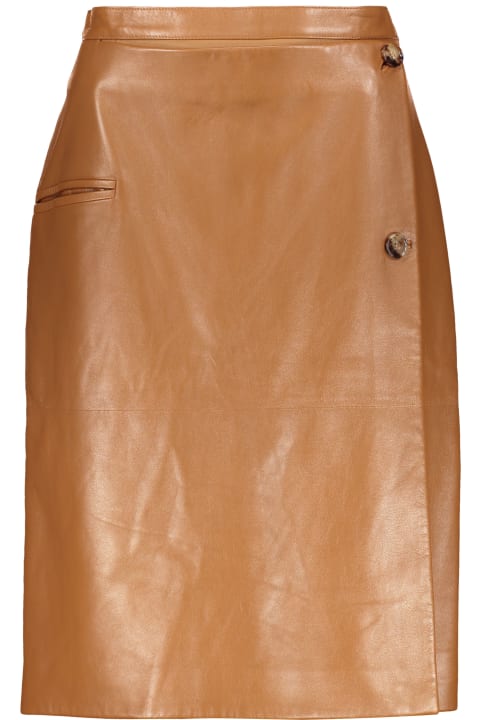 ウィメンズ Burberryのスカート Burberry Leather Skirt