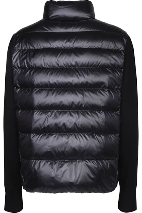 Moncler Sweaters for Women Moncler Knit Black Down Cardigan