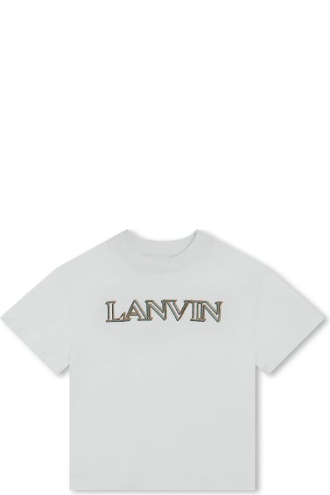 T-Shirts & Polo Shirts for Boys Lanvin Aquamarine T-shirt With Logo