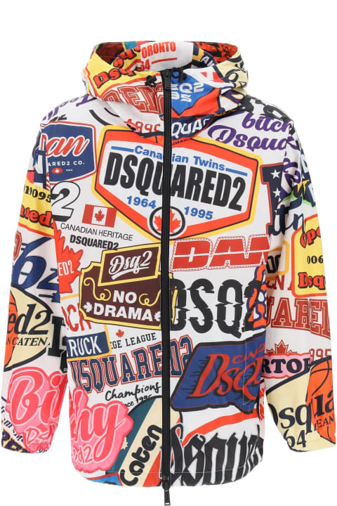 Dsquared2 Sale for Men Dsquared2 Logomania Windbreaker Jacket