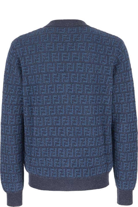 Homeware Fendi Embroidered Stretch Linen Blend Cardigan