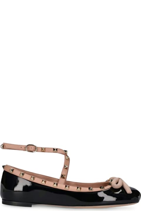 Homeware Valentino Garavani Rockstud Ballerinas In Patent Leather