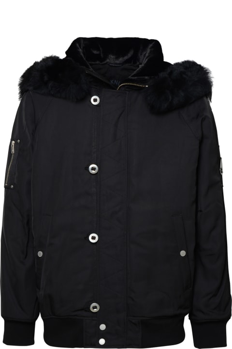 Moose Knuckles Coats & Jackets for Men Moose Knuckles Strathmore' Black Polyester Bomber Jacket