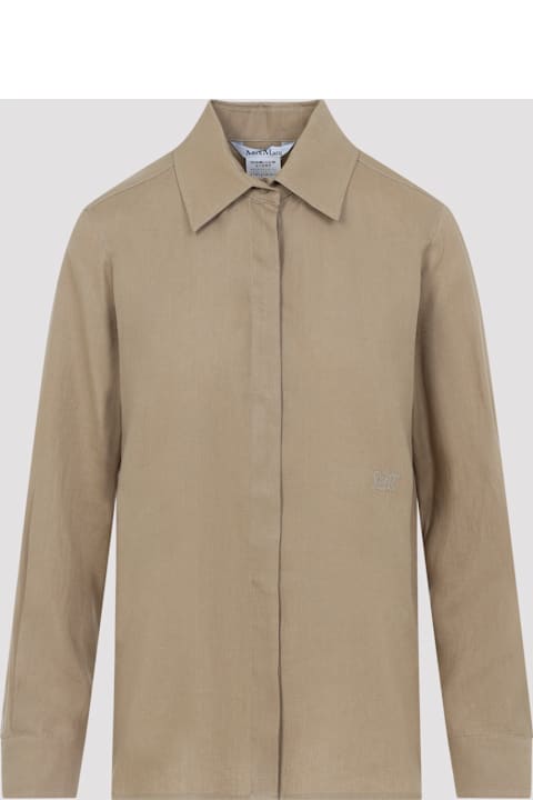 Max Mara Falasco Linen M Logo Shirt