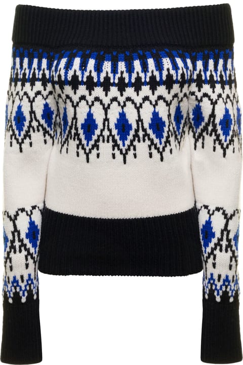 Fair Isle  Multicolor Ikat Wool Sweater Alexander Mcqueen Woman