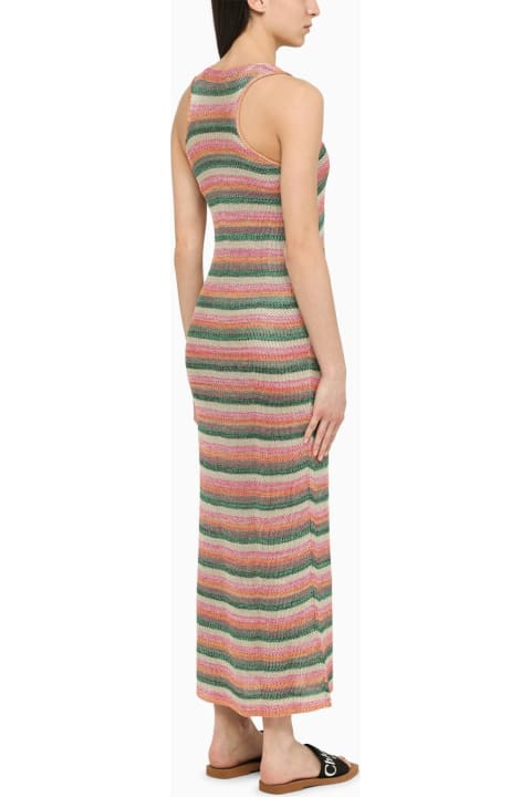ウィメンズ Roberto Collinaのワンピース＆ドレス Roberto Collina Multicoloured Striped Long Dress