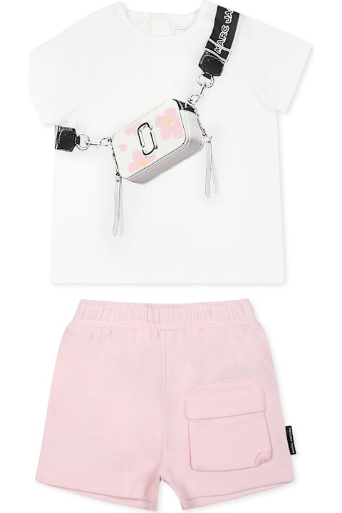 Homeware Marc Jacobs Multicolor Suit For Baby Girl With Bag Print