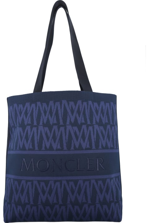 Totes for Men Moncler Monogram Knit Tote Bag