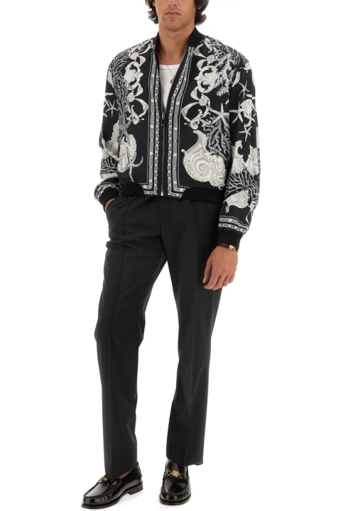Versace Coats & Jackets for Men Versace Reversible Baroque Sea Jacket